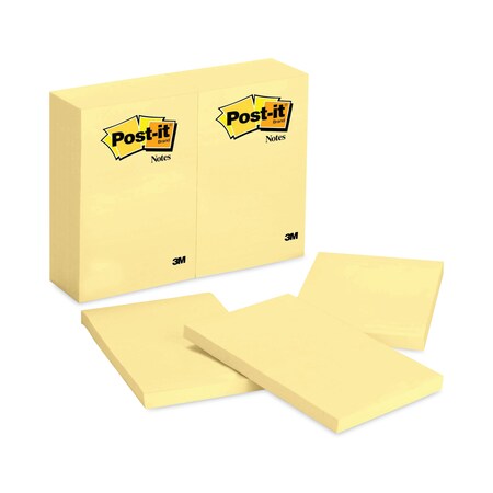 Post-It Note, Post-It, 4"X6", Yellow, PK12 659YW